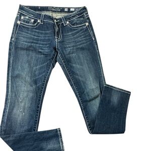 Miss Me Dark Blue Straight Leg Jeans